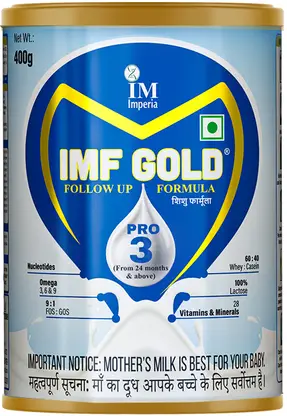 IMF GOLD PRO 3 FOLLOW UP FORMULA -STAGE -3 (12 MONTHS ONWARDS) (400 g, 12+ Months)