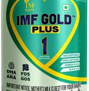 IMF GOLD PLUS 1 INFANT FORMULA- STAGE -1 (0 TO 6 MONTHS) - 400 gm  (400 g, Upto 6 Months)