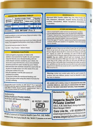 IMF GOLD PRO 3 FOLLOW UP FORMULA -STAGE -3 (12 MONTHS ONWARDS) (400 g, 12+ Months) - Image 4