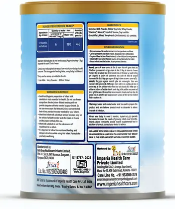 IMF GOLD 3 FOLLOW UP FORMULA- STAGE -3 ( 12 MONTHS ONWARDS) (400 g, 12+ Months) - Image 4