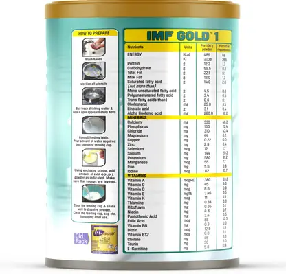 IMF GOLD 1 INFANT FORMULA - STAGE -1 - 200 g/400 g ( 0-6 months) (200 g/400 g Upto 6 Months) - Image 3